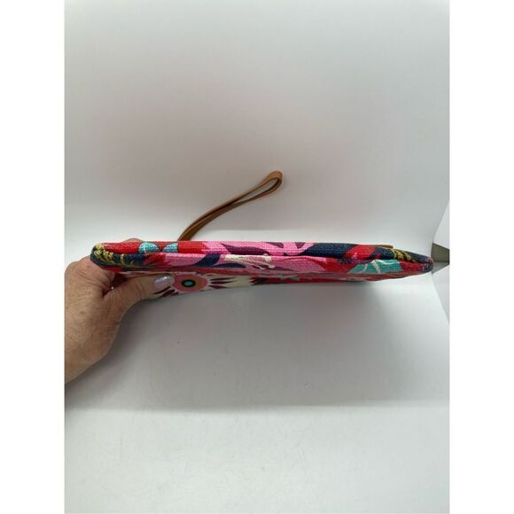 Spartina Little Bermuda Wristlet Wallet Canvas and Leather - Picture 7 of 14